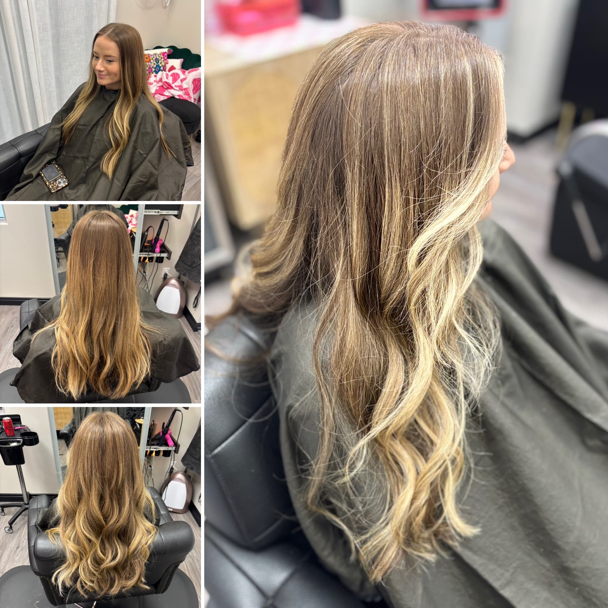 Soft dimensional finished hair at ColorBar Salon Suite